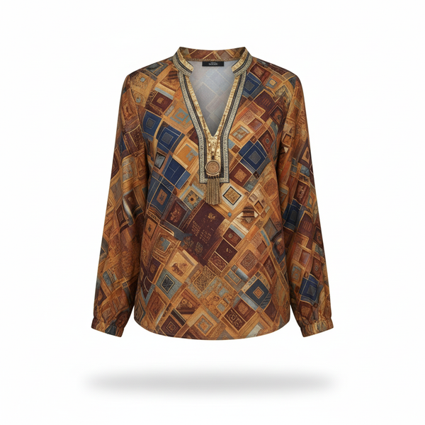 Pull jaune imprimé – Élégance lumineuse pour le quotidien